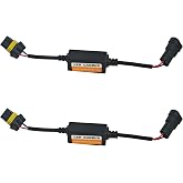 Eponcia Car LED CAN Bus Decoder, 9005 Load Resistor Turn Signal Harness Adapter, Anti-Flicker Error Decoder Resistor Universal for LED Headlight Tail Light Conversion Kit (9005/9006, 2PCS)