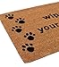 BIRDROCK HOME Wipe Your Paws Coir Doormat - Natural Fibers Outdoor Mat - Decorative Dog Design for Entryway, Porch, Patio, Garage - Keeps Floors Clean - Durable Front Door Mat for Home - 18x30 Inch
