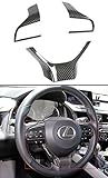 Cuztom Tuning Luxury Carbon Fiber Steering Wheel Trim Cover Kit Fits for 2016-2018 Lexus GS RX ES LX