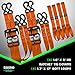 Rhino USA Ratchet Straps Heavy Duty Kit (4-Pack) - 1.6 Inch x 8 Feet (5,208lb Break Strength) - Ultimate Tie Down Straps with Safety S Hooks for Trucks, ATV, UTV, Motorcycle, Cargo & More - Orange