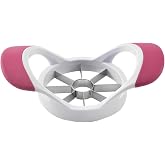 Stainless Steel Apple Slicer &amp; Corer &ndash; 8-Slice Apple Cutter Wedger with Core Remover, Fruit Divider for Apple Pear Potato, 7.09 x 4.06 x 1.97 Inches (Red)