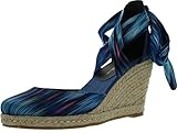 C Label Rollin-3 Womens Lace Up Criss Cross Espadrille Wedge Sandal