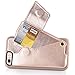 ZVEdeng 6 Wallet Case, 6s Case, 6 Case with Credit Card Holder, 6 Case for Women, Shockproof Cover, Durable and Slim Handbag Purse 4.7inch-Rose Gold