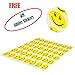 Flyspro 100 Phthalate BPA Free Crush Proof Plastic Balls, Variety of Colors, with A Zipper Bag. Free Bonus: 48 Fun Smiley Stickers for Children to Enjoy