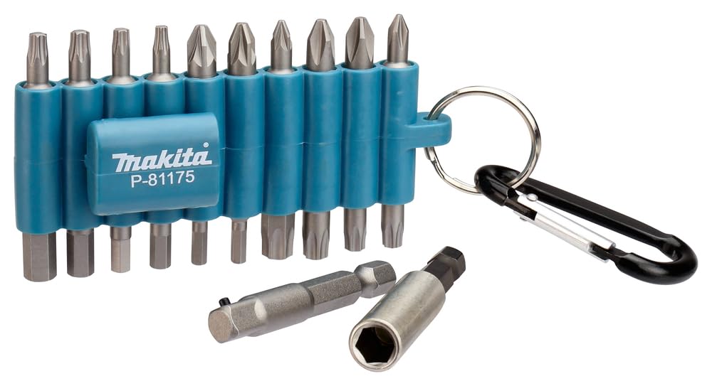 Makita P-81175 22pcs Screwdriver Bit - Screwdriver Bits (22 pcs), Cross, Flat, Phillips, Pozidriv, Torx, PH1 / PH2 / PZ1 / PZ2 / T10 / T15 / T20 / T25 / T30 / T40 / SW3 / SW3 4 / SW5 / SW6, 25.4/4