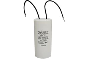 YANCHENG YATAI YATAI CBB60 Capacitor 80uF 300V AC, 2-Wire Capacitor, 50/60Hz, 1.73 x 3.74 in Cylinder, for Blower Motor, Air Compressor, AC Compressor, and Motor Replacement