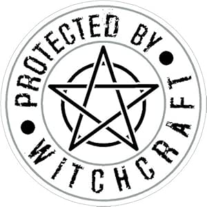 Amazon.com: Vinyl Stickers Protected by Witchcraft Wicca Wiccan ...