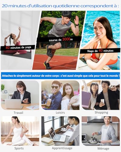 Electric Muscle Stimulator – Washable Electrostimulation Abdominal Belt, 8 Modes, 30 Levels, Rechargeable Portable Fitness Device, Suitable for Home, Office, Men and Women