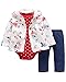 Kidsform Baby Boy Girl 3-Piece Hoodie Jacket Coat Romper Pants Leggings Outfits Set