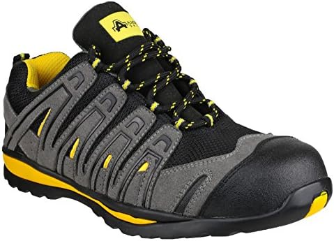 Mens Safety Shoes / Composite Metal Free Laced Work Trainers Amblers FS42C