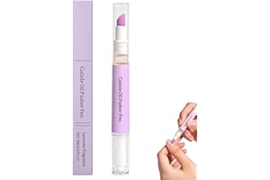 Ceramic Cuticle Pusher Oil Pen for Nails - 2-in-1 Cuticle Oil Pusher Pen, Portable Cuticles Remover Tool for Dry Cuticles, Dr