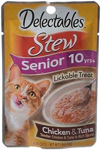 Hartz Delectables Stew Senior Lickable Cat Treats - Chicken & Tuna