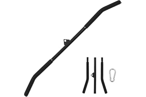 EXODIOS Lat Pull Down Bar 39.37In for Cable Machine, Detachable Lat Pulldown Attachments, Rubber Wrapped Lat Pulldown Bar, Exercises Tricep Back Muscles, LAT Bar Pull Down Attachment for Gym Pulley System