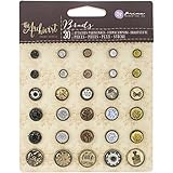 Prima Marketing The Archivist Brads (30 Pack)