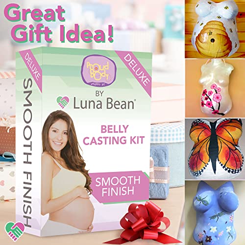 Luna Bean Belly Casting Kit Pregnancy, Deluxe Belly Cast with Smooth