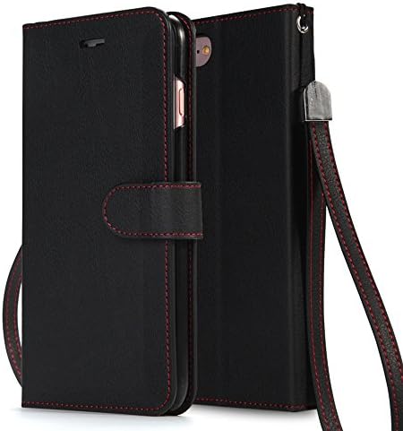 AceAbove iPhone 7 Plus Case, (Wrist Strap) Premium PU Leather Wallet Case with (Kickstand) Card Holder and ID Slot