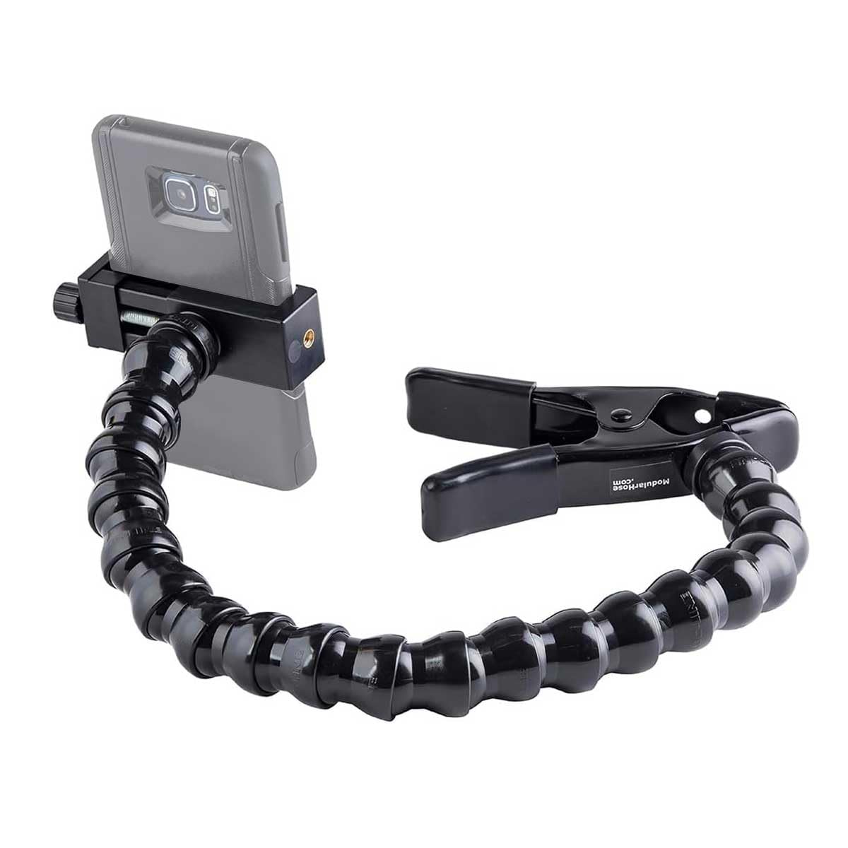 MOGO ModularHose Assistive Technology Phone Holder with Spring Clamp, 18 Inch Arm