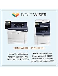 Do it wiser XXL compatible tóner para Xerox Versalink C405 °C400 °C400d c400dn MFP c405dn c405 N C405   BK 10.500 y CMY 8000 páginas   paquete de 4