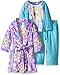 Disney Girls' Toddler Frozen 2-Piece Pajama Set with Robe, Blue/Purple, 2T