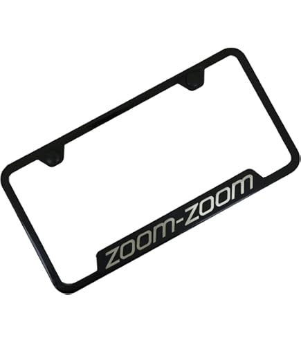 Amazon.com: Mazda Zoom Zoom Stainless Steel License Frame : Automotive
