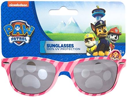 Girls Nickelodeon Paw Patrol Non Polarized Sunglasses with 100% UV Protection Wayfarer Frame Pink Stripes