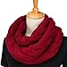 MOTINE Women's Winter Thick Ribbed Knit Warm Circle Loop Infinity Scarf