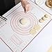 Coolnice Silicone Pastry Mat Extra Large Non Slip with Measurements Non Stick Dough Rolling Mat Silicone Pie Crust Mat For Fondant Pizza and Cookies 24x16 inch Red