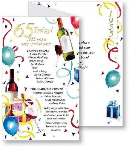 Simon Elvin 19 Biglietto Di Auguri Per 65 Compleanno Per Uomo 1954 Was A Special Year 65 Blu Amazon It Cancelleria E Prodotti Per Ufficio