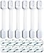 BB Baby Best ; Child Proof Latches, Safety Locks to Cabinets, Drawers, Toilet Seat and Appliances; Tools Not Required; Adjustable Length Strap; With Extra 3M Adhesive for Second Use, (6-Pack, White)