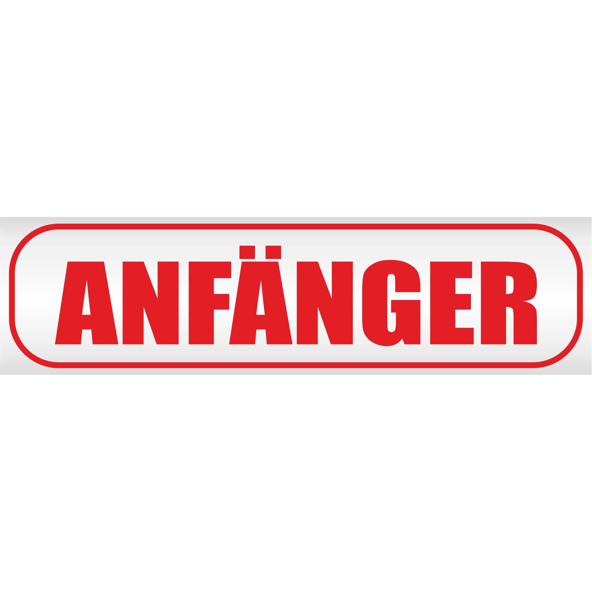Magnetic Sign 30 x 8 cm German Text Anfänger [Beginner]