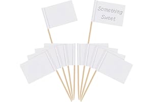 100 PCS Blank Toothpick Flags - Elevate Your Food Presentation Perfect for Party, Cheeseplate, Appetizers, and More!, Cupcake