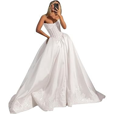 open lace back dress 12 Amazon Wedding Dresses Under $130 That Don't Look Cheap