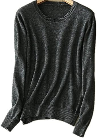 Guozi Women's Crew Neck Long Sleeve Jumper Casual Comfortable Pullover Knitwear Sweater Solid Color Knitted Sweatshirt…