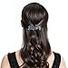 Ondder Gorgeous Barrette with French Clip Clasp, Beads and Crystals Hair Barrettes Hair Pins for Women, 4 Pieces