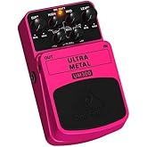Behringer ULTRA METAL UM300 Heavy Metal Distortion Instrument Effect Pedal, Pink