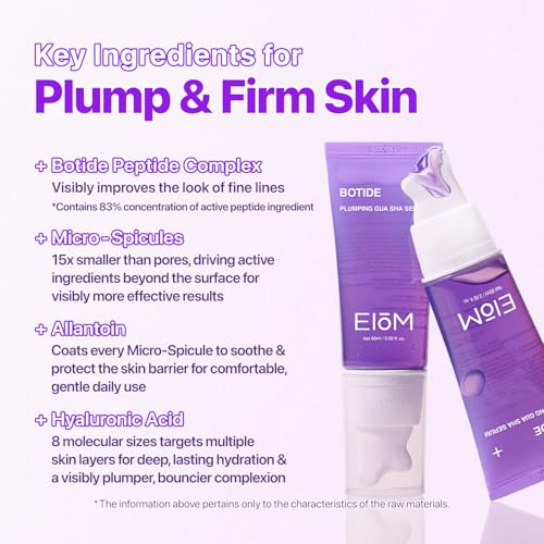 Eiom Botide Copper Peptide Sculpting Serum with Built-In Ceramic Gua Sha | 20 Peptides + 8-Type Hyaluronic Acid, Eye Area, Jawline & Neck Firming Care, Retinol-Free Korean Skin Care (2.02 fl oz)