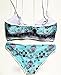 LaReine Bathing Suits Light Blue Bohemian Bikini Swimsuits for Women Two Piece - (US 8-10)M