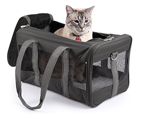 Sherpa Travel Original Deluxe Airline Approved Pet Carrier, Medium, Charcoal