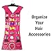 My Little Dress Hanging Jewelry Organizer with Satin Hanger, New & Improved, Closet Storage, 2 sided for Jewelry, Hair Accessories & Makeup (1-Pink Dress & Black Satin Hanger, 24 pockets 17 loops)