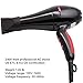 Professional Salon Hair Dryer 2300 Watt with Diffuser, Fast Drying Blow Dryer with Long Cord, Black
