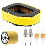 Mckin 32 083 03-S 32 883 03-S1 Air Filter with 52 050 02-S Oil Filter 25 050 03-S Fuel Filter Spark Plug Tune Kit for Kohler SV710 SV715 SV720 SV730 SV735 and SV740 Lawn Mower