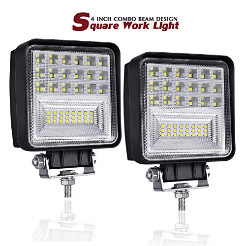 LED Pods, Auto Power Plus 2pcs 4 inch 126W Fog Lights Off Road Driving Lights Waterproof Cree LED Cubes Square Work Lights for Truck Tractor Jeep ATV Fork Lift Boat Lights - Thumbnail 7