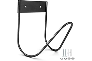 Vindar Garden Hose Holder Wall Mount Garden Hose Hook Heavy Duty Metal Garden Hose Hanger for Water, Air Compressor Hose, Ropes, Extension Cords (Black, 1PCS)
