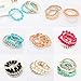 Susenstone®1 Set Rose Flower Pearl Rhinestone Crystal Elastic Bracelet