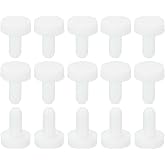 MECCANIXITY Silicone Rubber Solid Plug for 2.8-3mm Hole White 15 Pieces | Soft Flexible Stopper