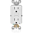 Leviton Self-Test GFCI Outlet – Tamper-Resistant, 15-Amp, LED Indicator, 4-Pack White, Slim Design For Easy Install