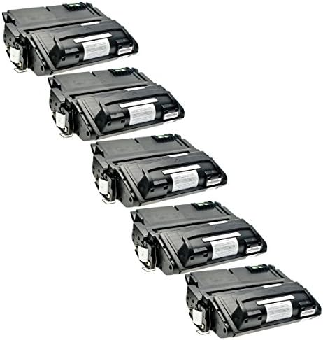 HQ Supplies Compatible Replacements for 5 HP 45A Black Toners, 5 HP Q5945A for HP LaserJet 4345, 4345mfp, 4345x mfp, 4345xm, MFP, 4345xs MFP, M4345 MFP, M4345x MFP, M4345xm MFP, M4345xs MFP Printers