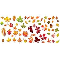 Autumn - Fall Leaves Water Slide Nail Art Decals Set #2 - Salon Quality 5.5" X 3" Sheet!