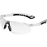 Calabria Replays Clear Crystal Black Sport Safety Glasses for Pickleball Eye Protection for Women Pickleball Glasses for Men