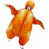 MXoSUM Inflatable Roast Turkey Adult Costume Funny Blow Up Thanksgiving Costumes Outfit Party Cosplay Animal Suit